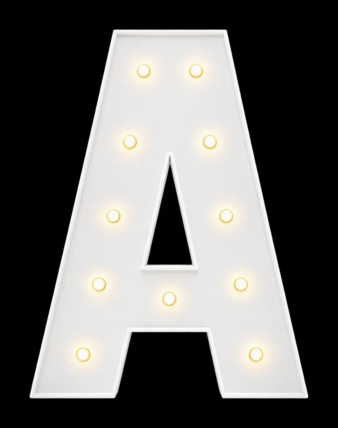 Pieza iluminada: Letra A