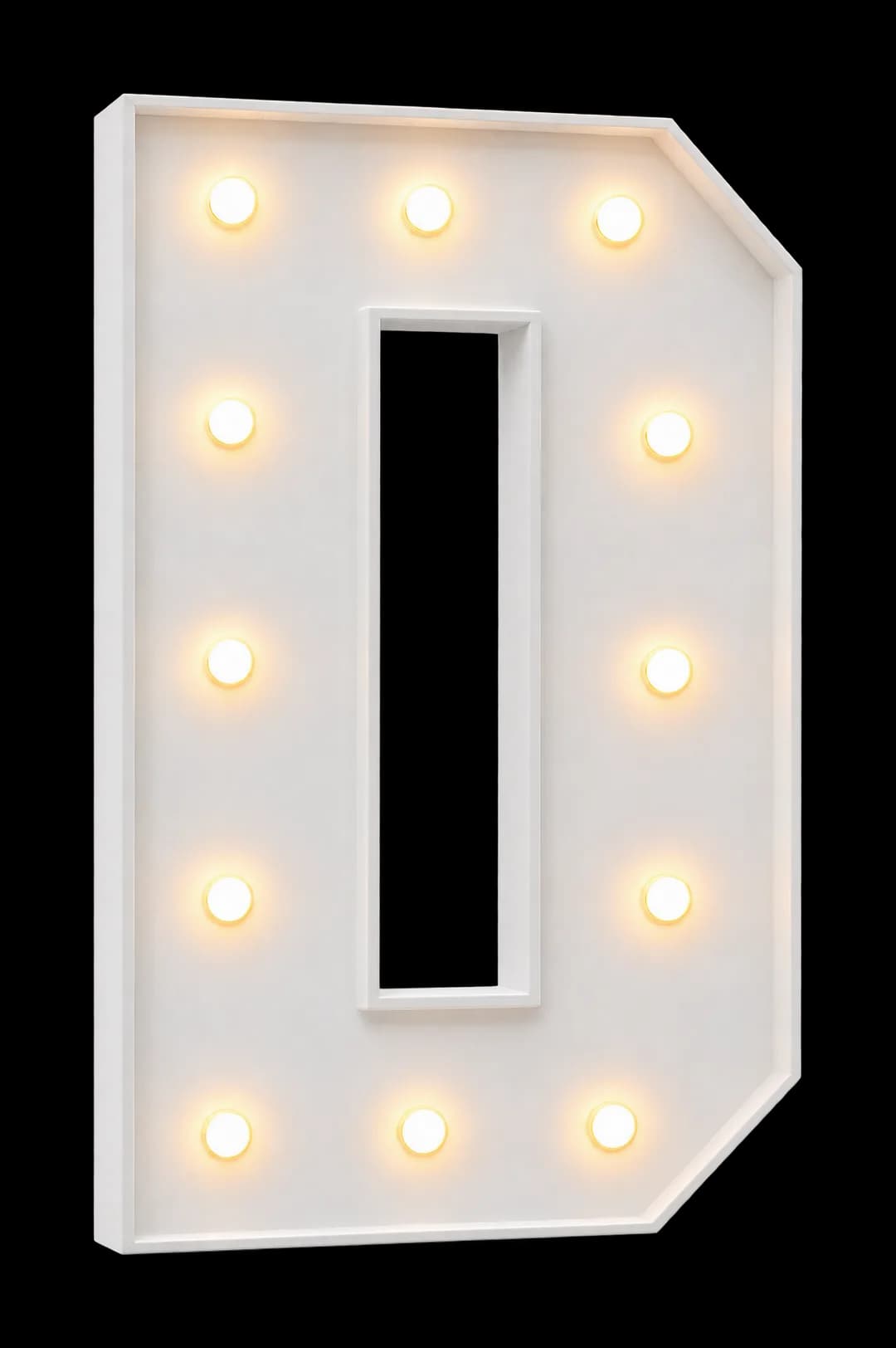 Pieza iluminada: Letra D