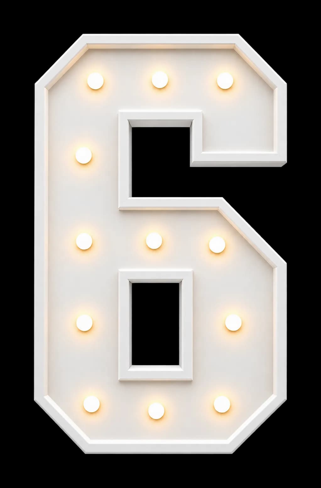 Pieza iluminada: Número 6