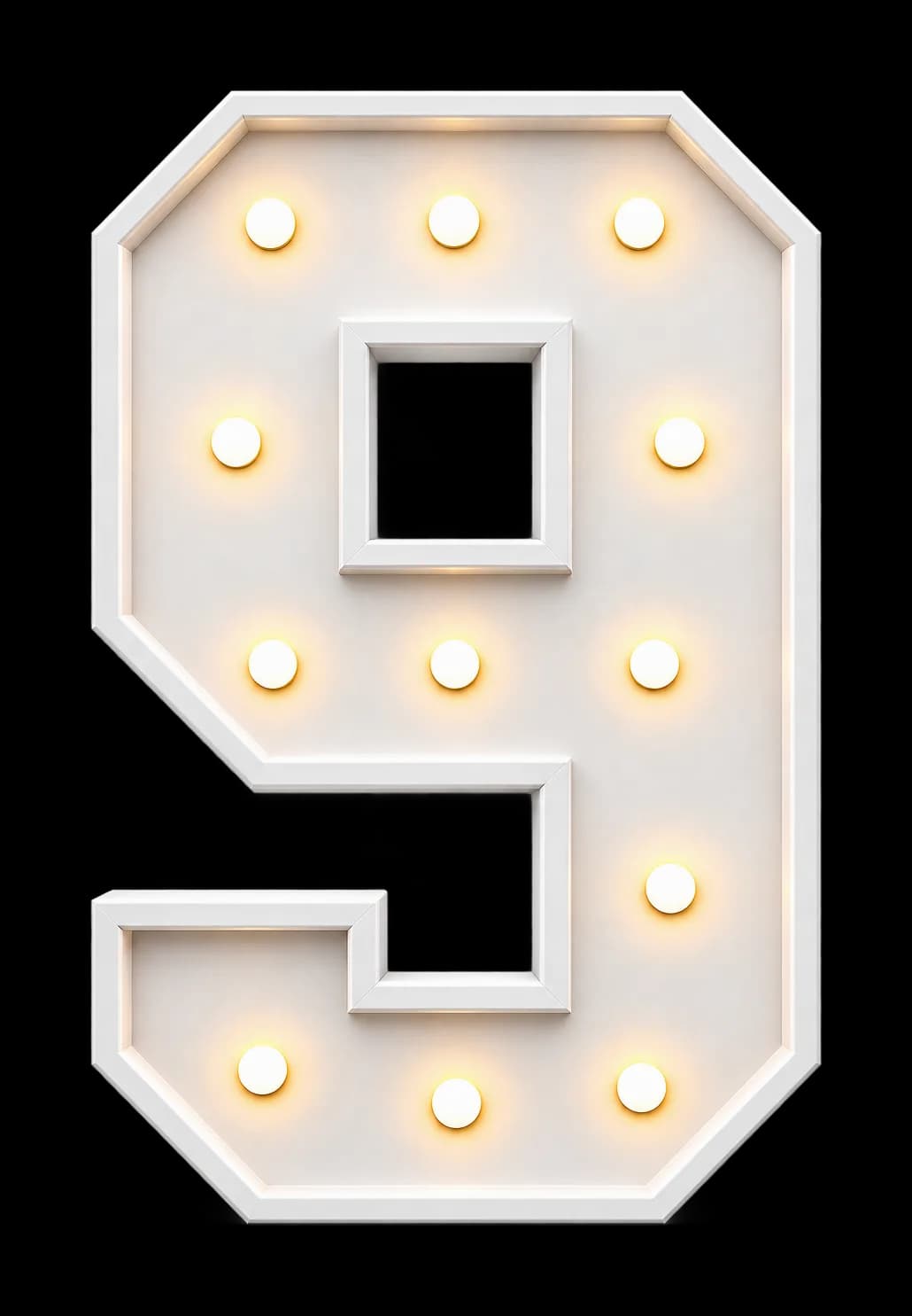 Pieza iluminada: Número 9
